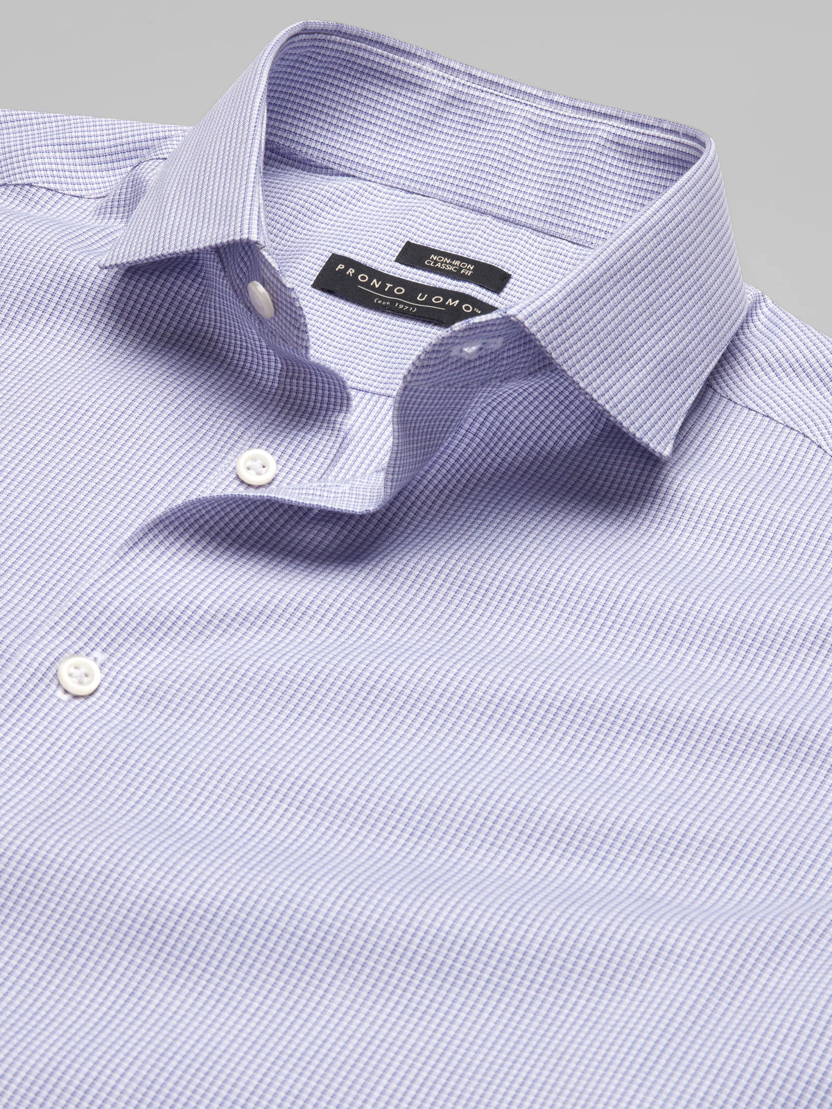 Classic Fit Mini Grid Dress Shirt
