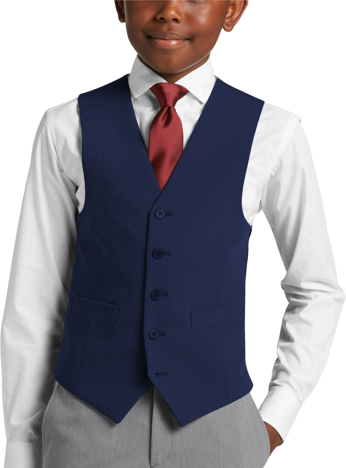 Boys Slim Fit Suit Vest