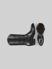 Bruce Pull-On Plain Toe Cowboy Boots