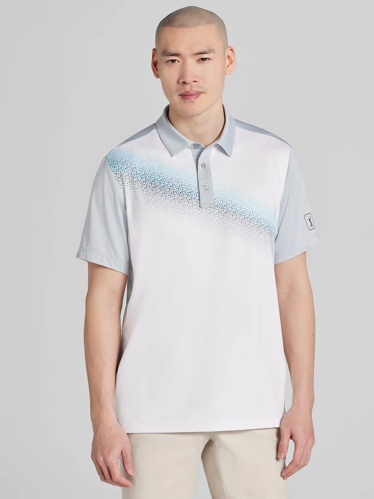 Regular Fit Asymmetric Colorblock Short Sleeve Golf Polo