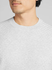 Basketweave Crewneck Sweater