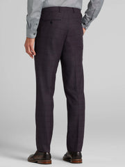 Slim Fit Plaid Suit Pants