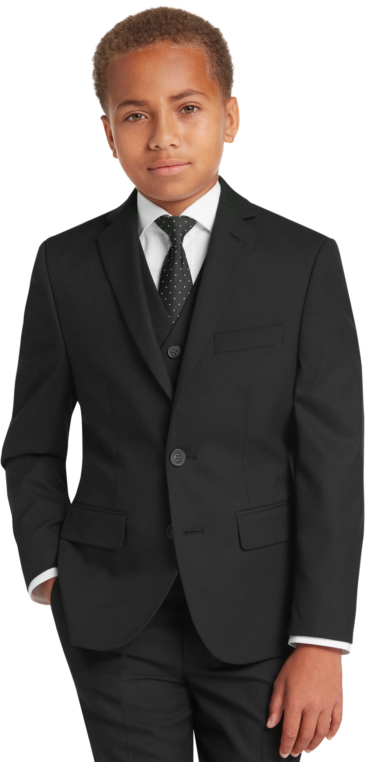 Boys Slim Fit Notch Lapel 3-Piece Suit
