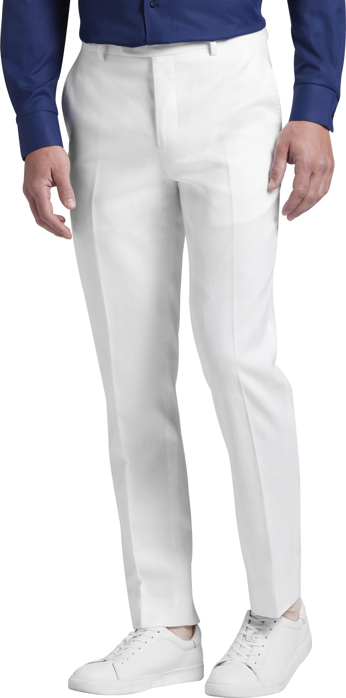 Slim Fit Linen Blend Suit Pants