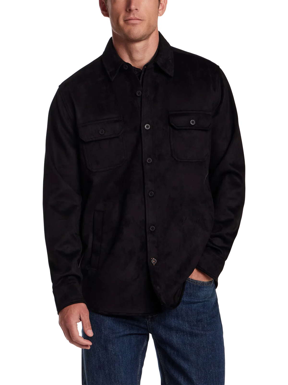 Vintage Faux Suede Overshirt