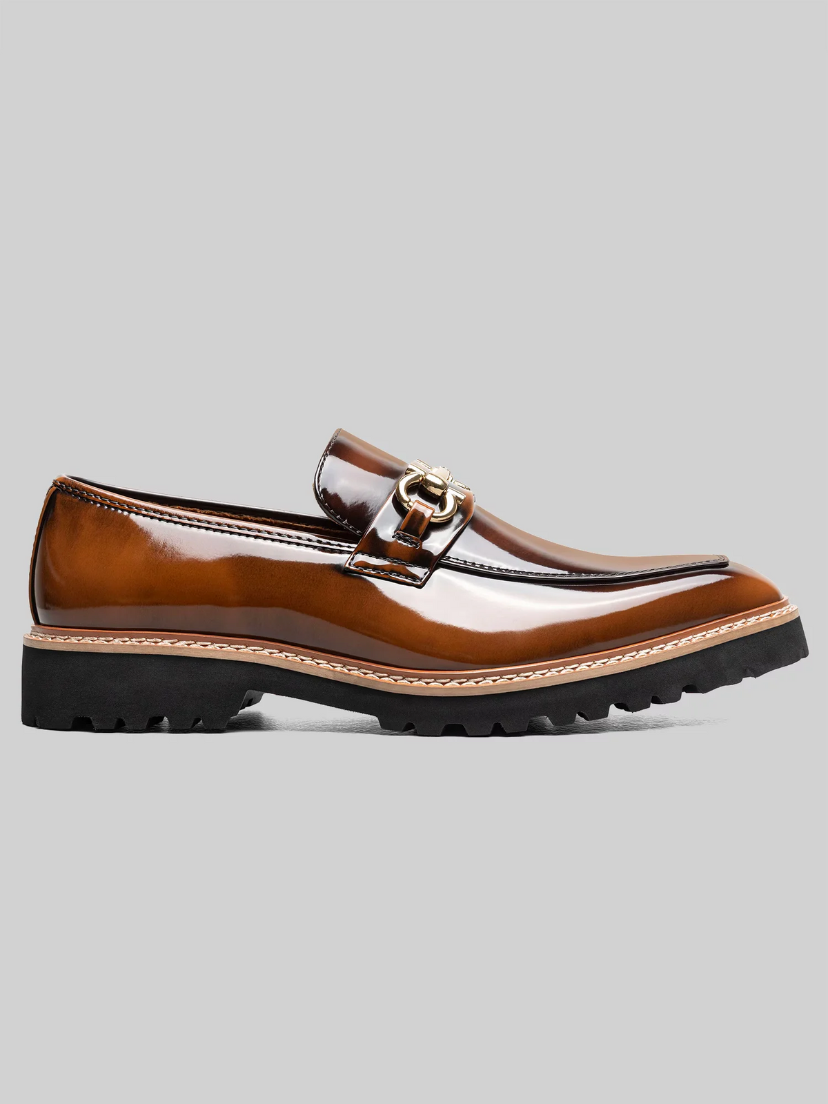 Carabello Moc Toe Metal Bit Dress Loafers