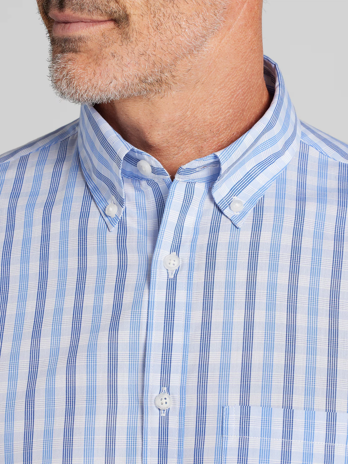 Modern Fit Plaid Button Up Shirt