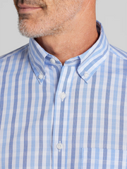 Modern Fit Plaid Button Up Shirt