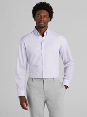 Classic Fit Mini Check Button Down Collar Dress Shirt