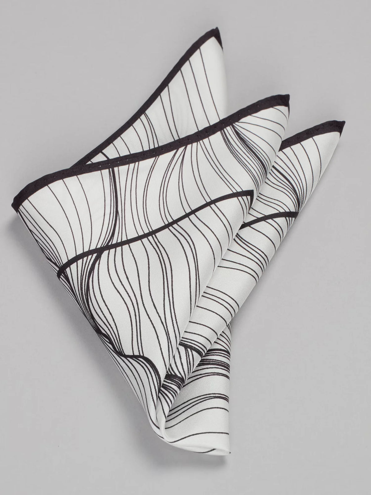 Linear Abstract Leaf Pocket Square