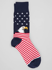 Eagle Stripe Socks, 1-Pair