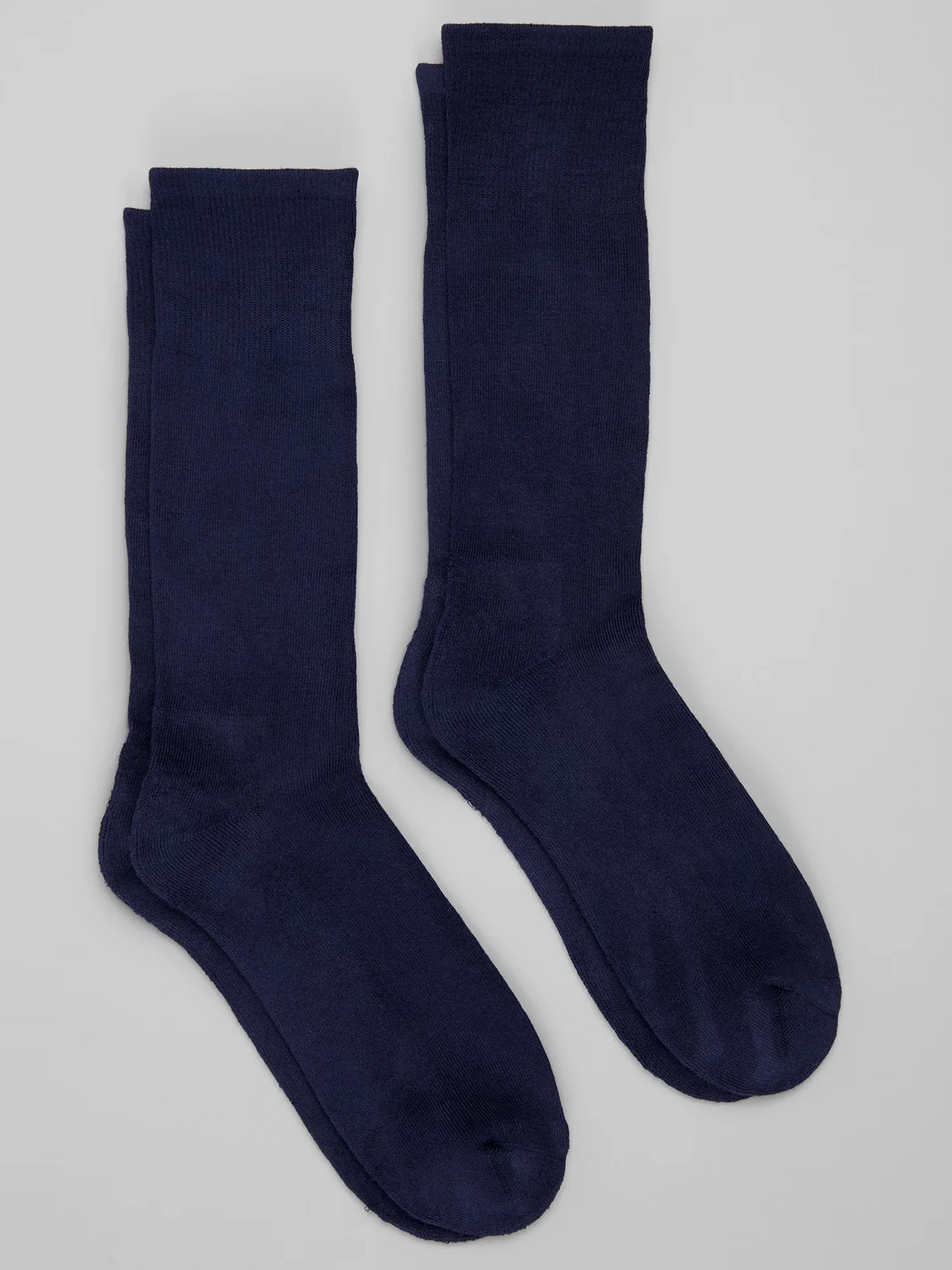 Solid Cushioned Socks, 2-Pair