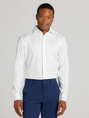 Slim Fit Covered Placket Dress Shirt