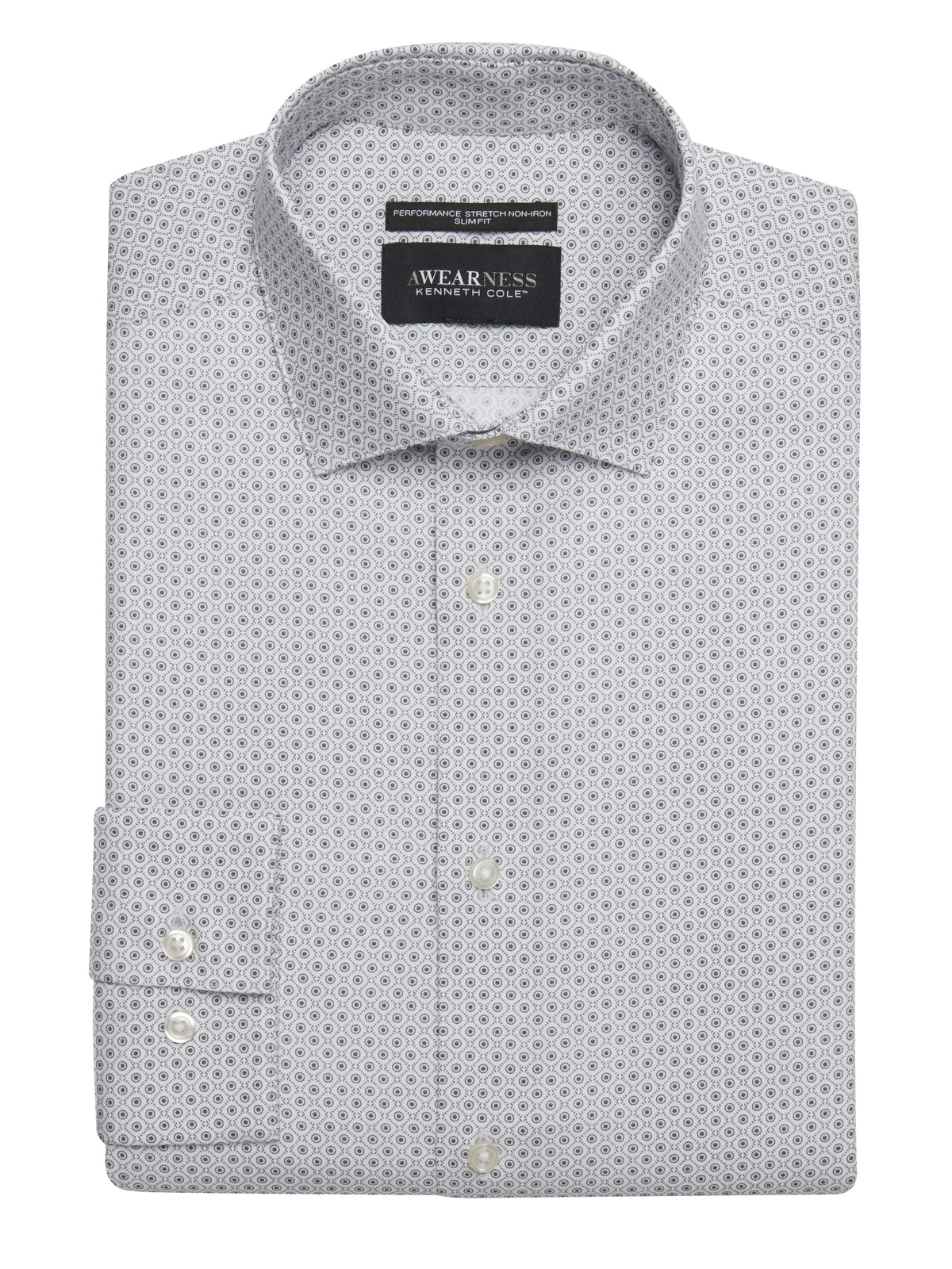 Slim Fit Ultra Performance Stretch Circle Dot Dress Shirt