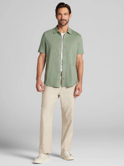 Modern Fit Short Sleeve Button Up Shirt