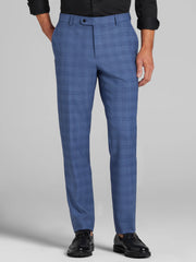 Slim Fit Plaid Suit Pants