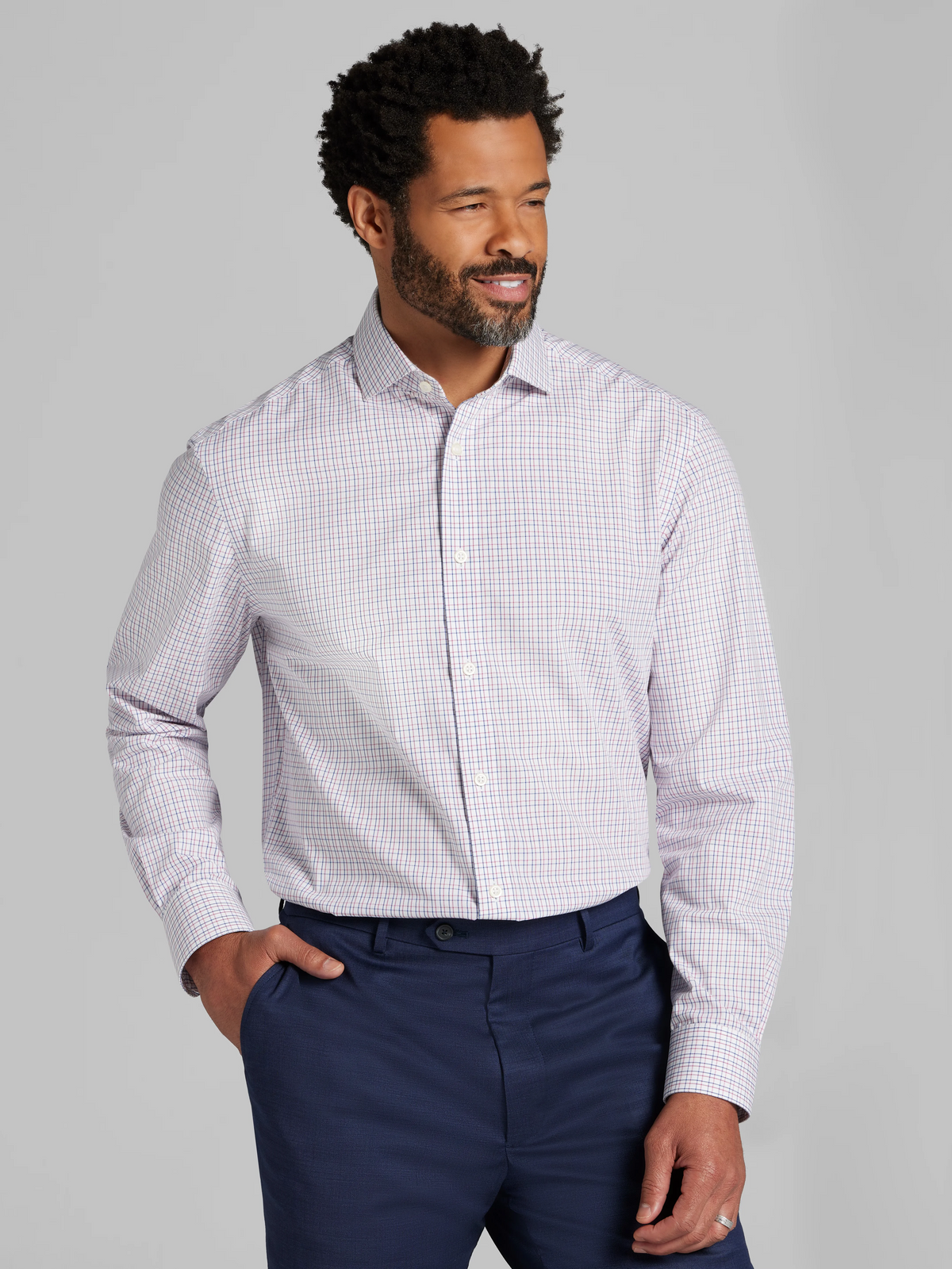 Classic Fit Tattersall Dress Shirt