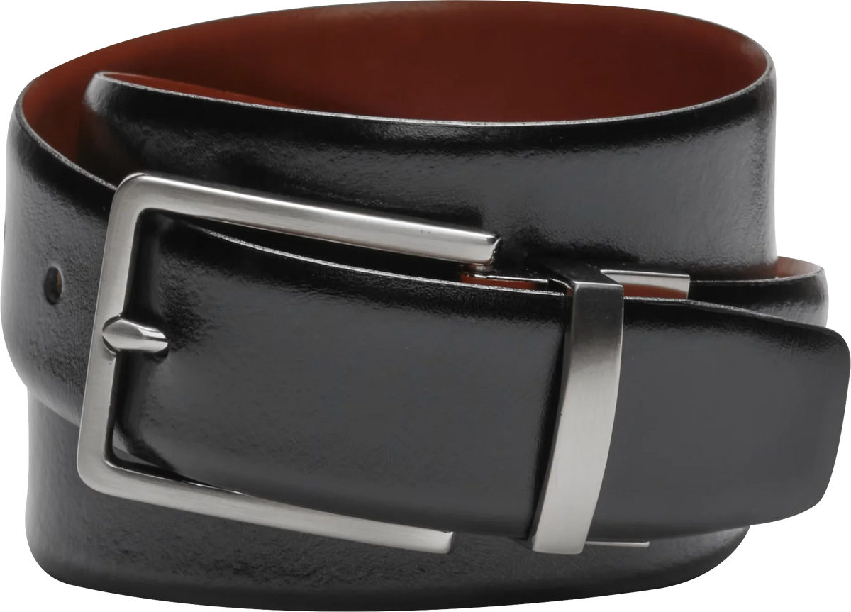 Reversible Square Buckle Leather Belt