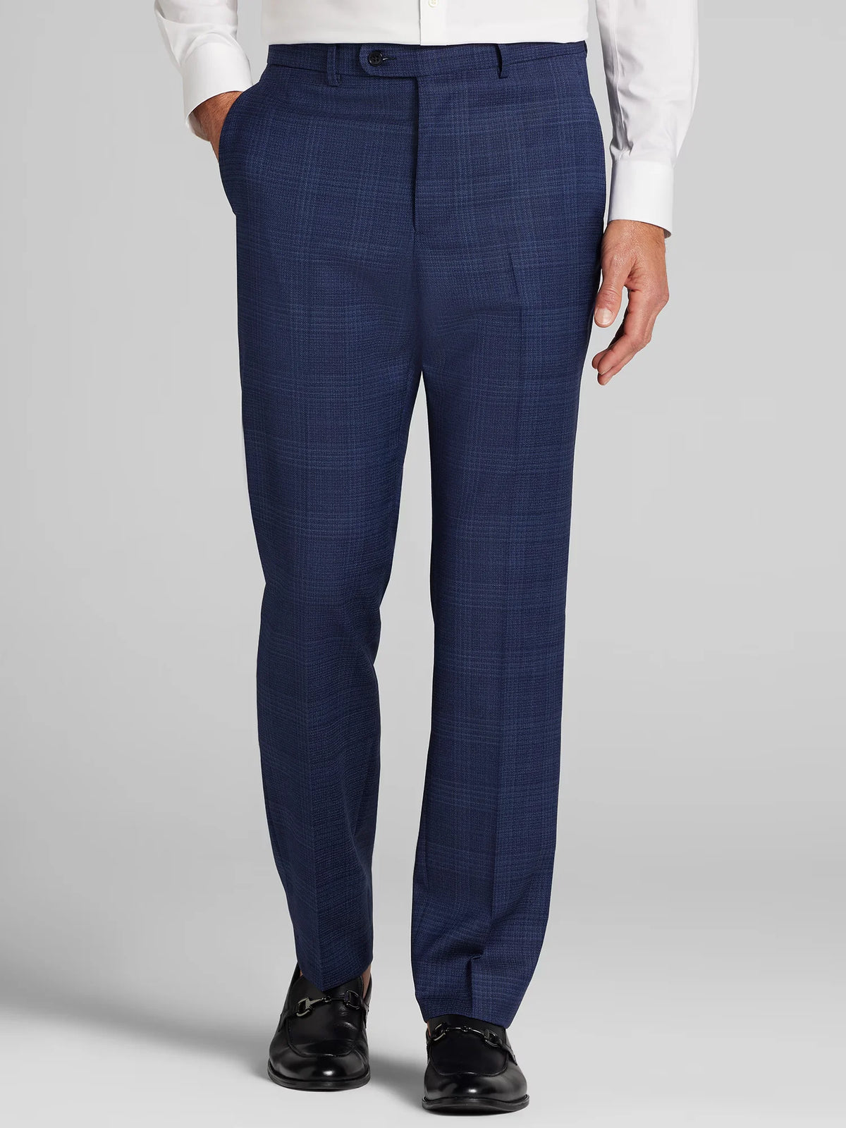 Modern Fit Plaid Suit Pants