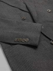 Slim Fit Double Breasted Pinstripe Suit Jacket