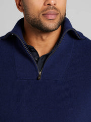 Ribbed 1/4 Zip Sweater