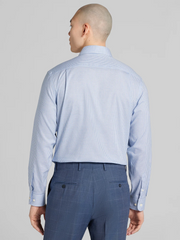 Joseph Abboud Modern Fit Mini Check Spread Collar Dress Shirt