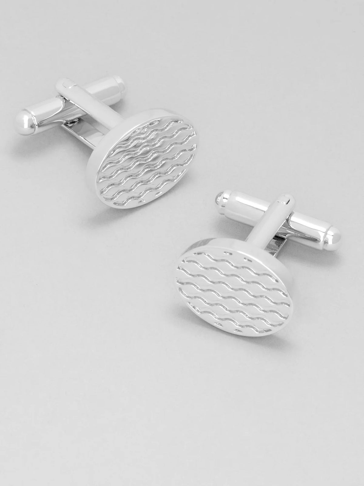 Oval Wave Cufflinks