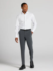Skinny Fit Solid Covered Placket Dress Shirt