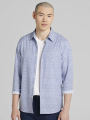 Slim Fit 4-Way Stretch Button Up Shirt