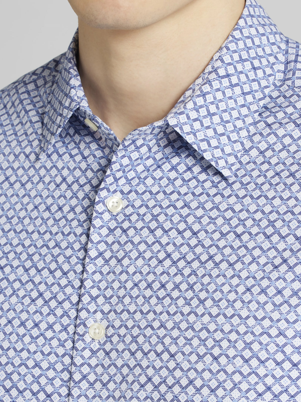 Slim Fit 4-Way Stretch Button Up Shirt
