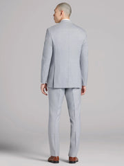 Light Gray Satin Edged Notch Lapel Tux