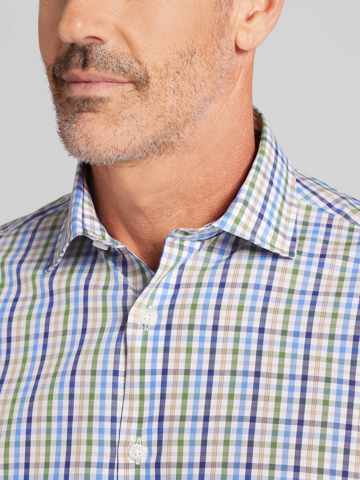 Modern Fit Roadmap Check Button Up Shirt