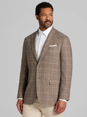 Modern Fit Windowpane Plaid Sport Coat