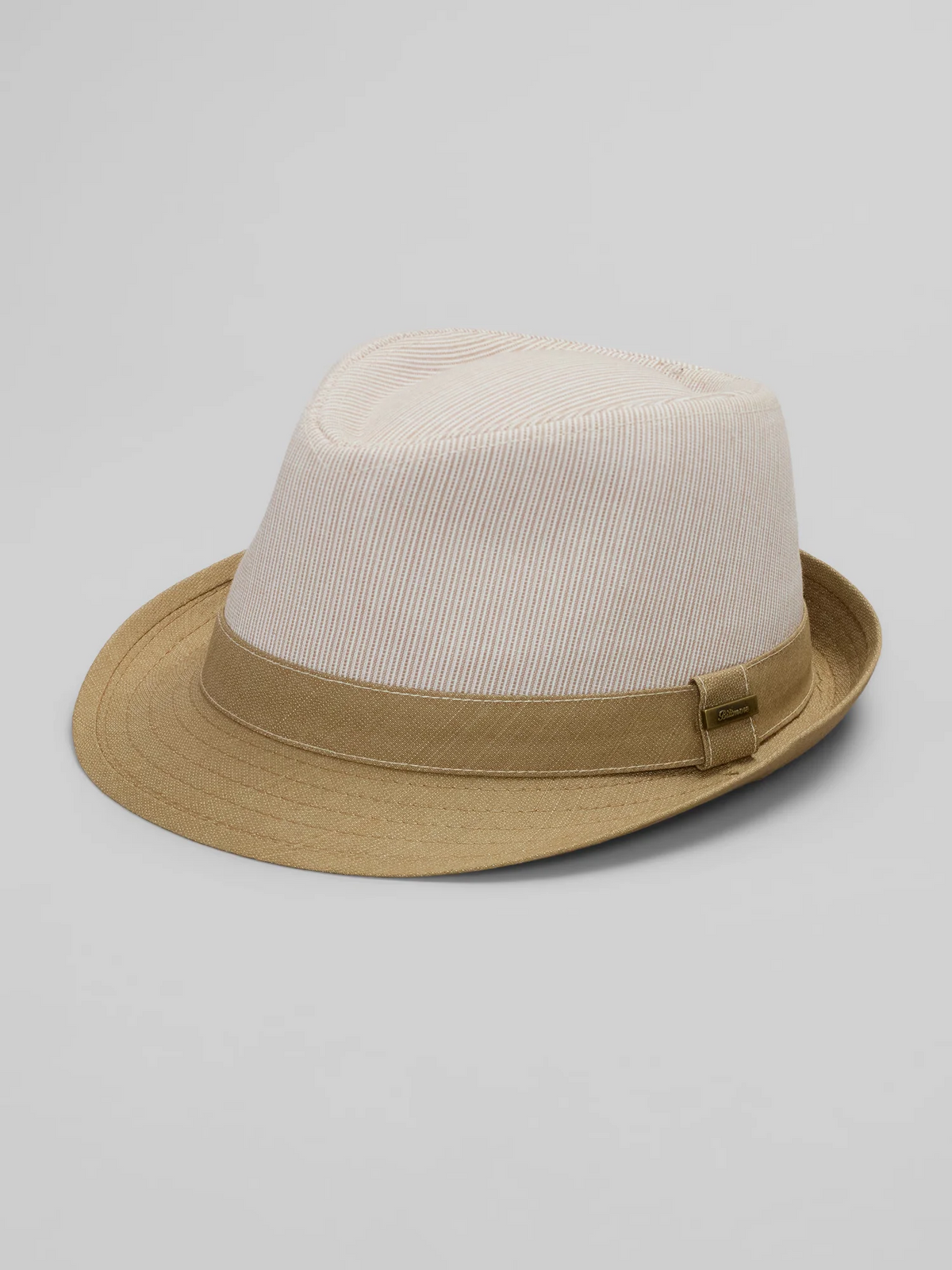 Pinstripe Linen-Blend Fedora