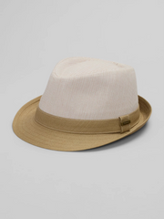 Pinstripe Linen-Blend Fedora