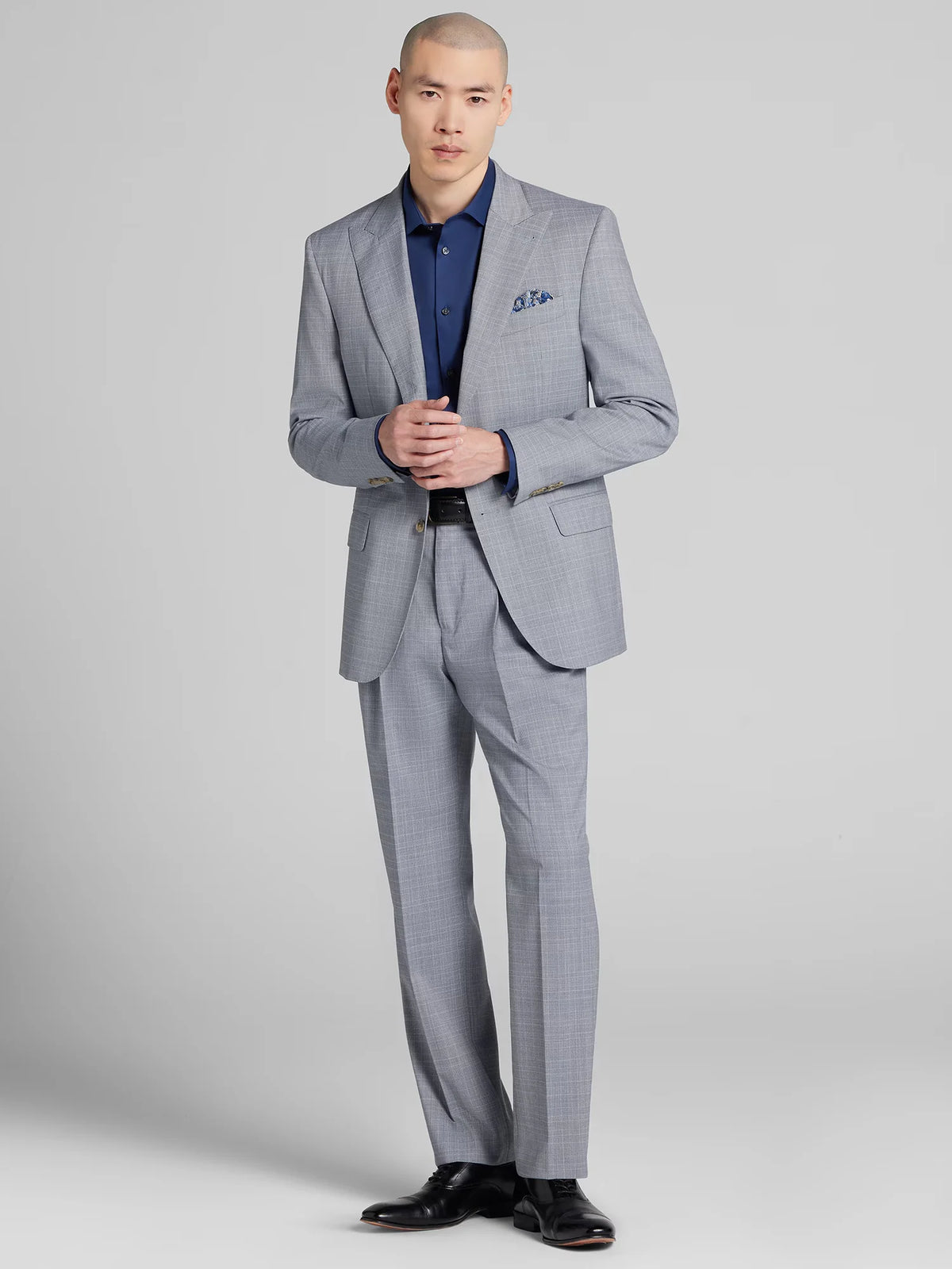 Modern Fit Plaid Suit