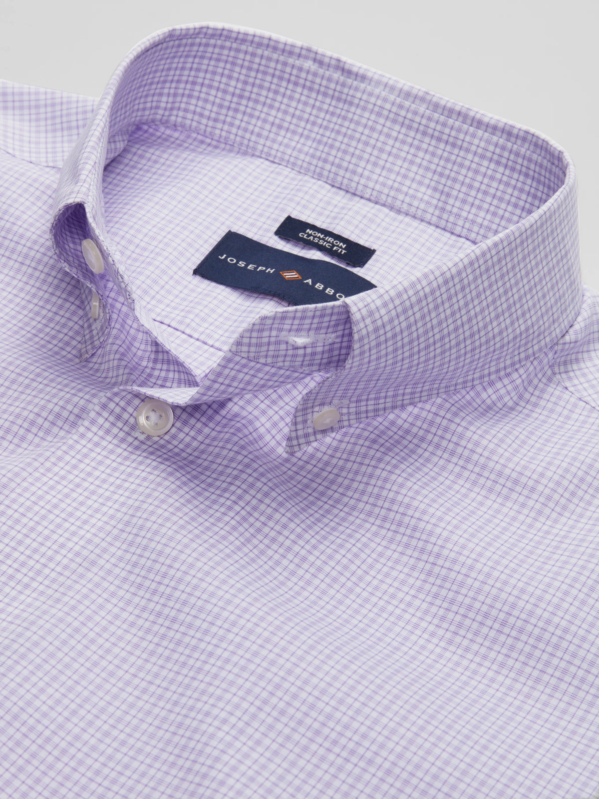 Classic Fit Mini Check Button Down Collar Dress Shirt