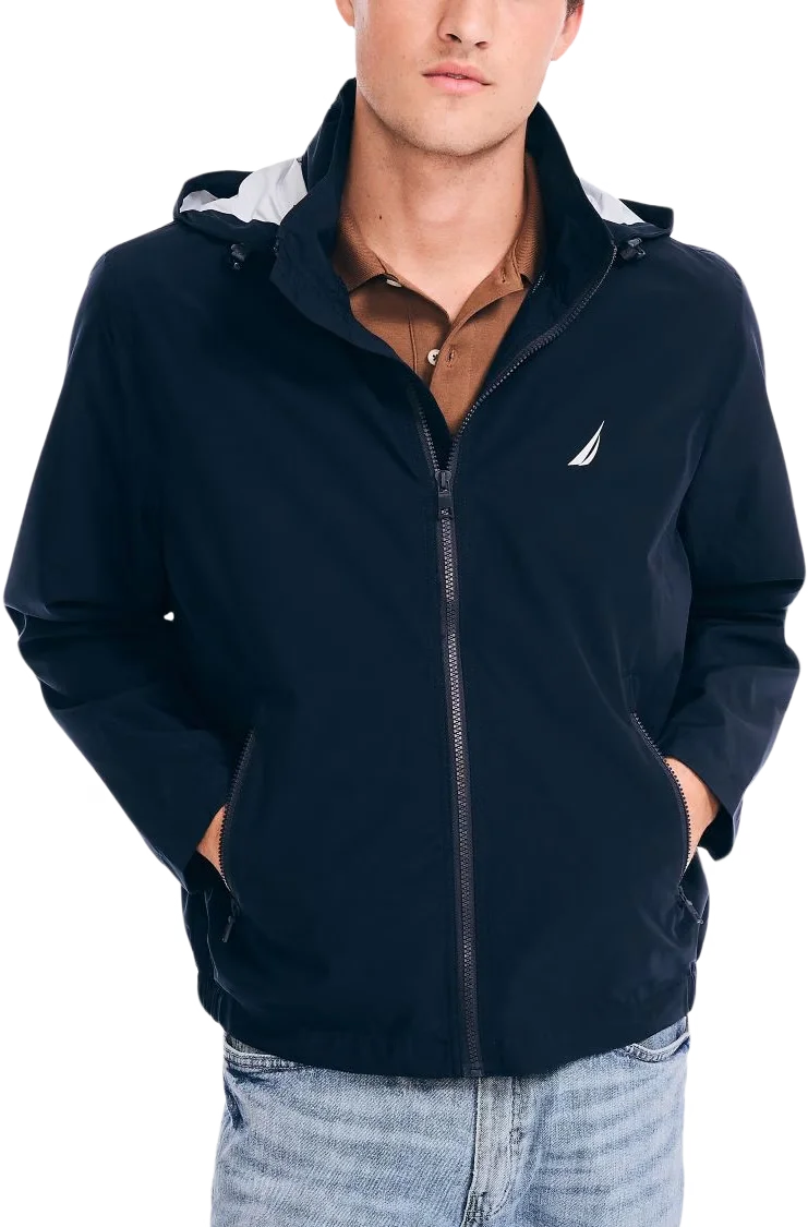 Classic Fit Breathable Hooded Bomber Jacket