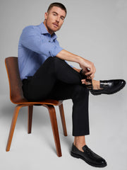 Slim Fit Stretch Micro Check Dress Shirt