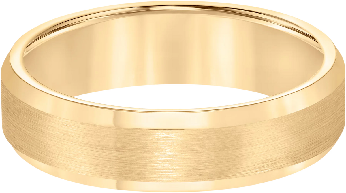 6mm Beveled Edge Satin Finish Tungsten Carbide Band