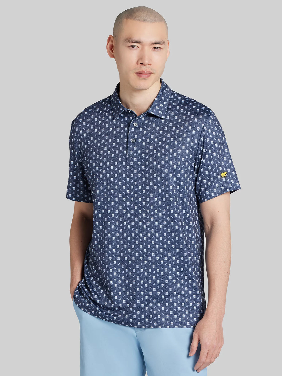 Regular Fit Mini Drinks Short Sleeve Golf Polo