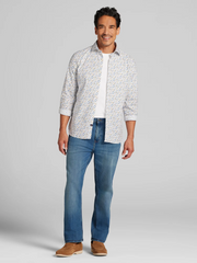 Modern Fit Floral Button Up Shirt