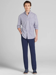 Classic Fit Grid Pattern Button Up Shirt