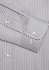 Classic Fit Textured Stripe Spread Collar Dress Shirt