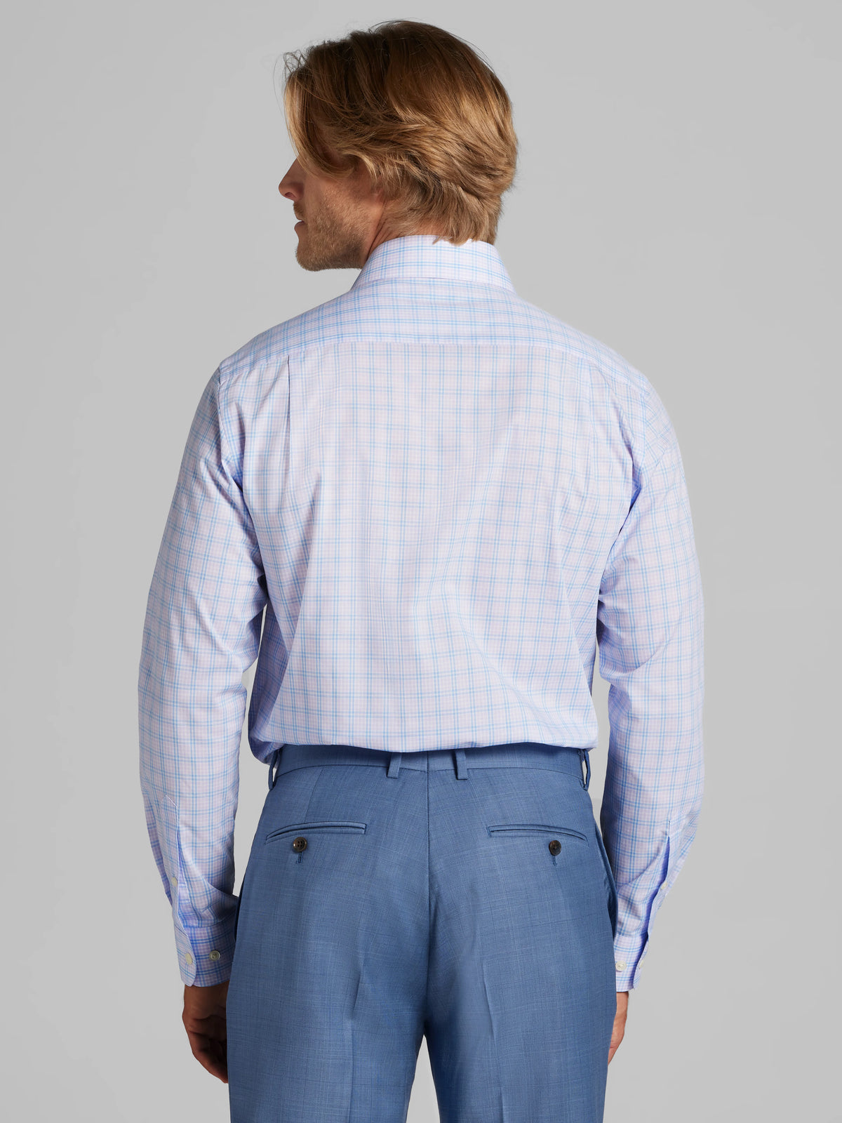 Slim Fit Tattersall Plaid Dress Shirt