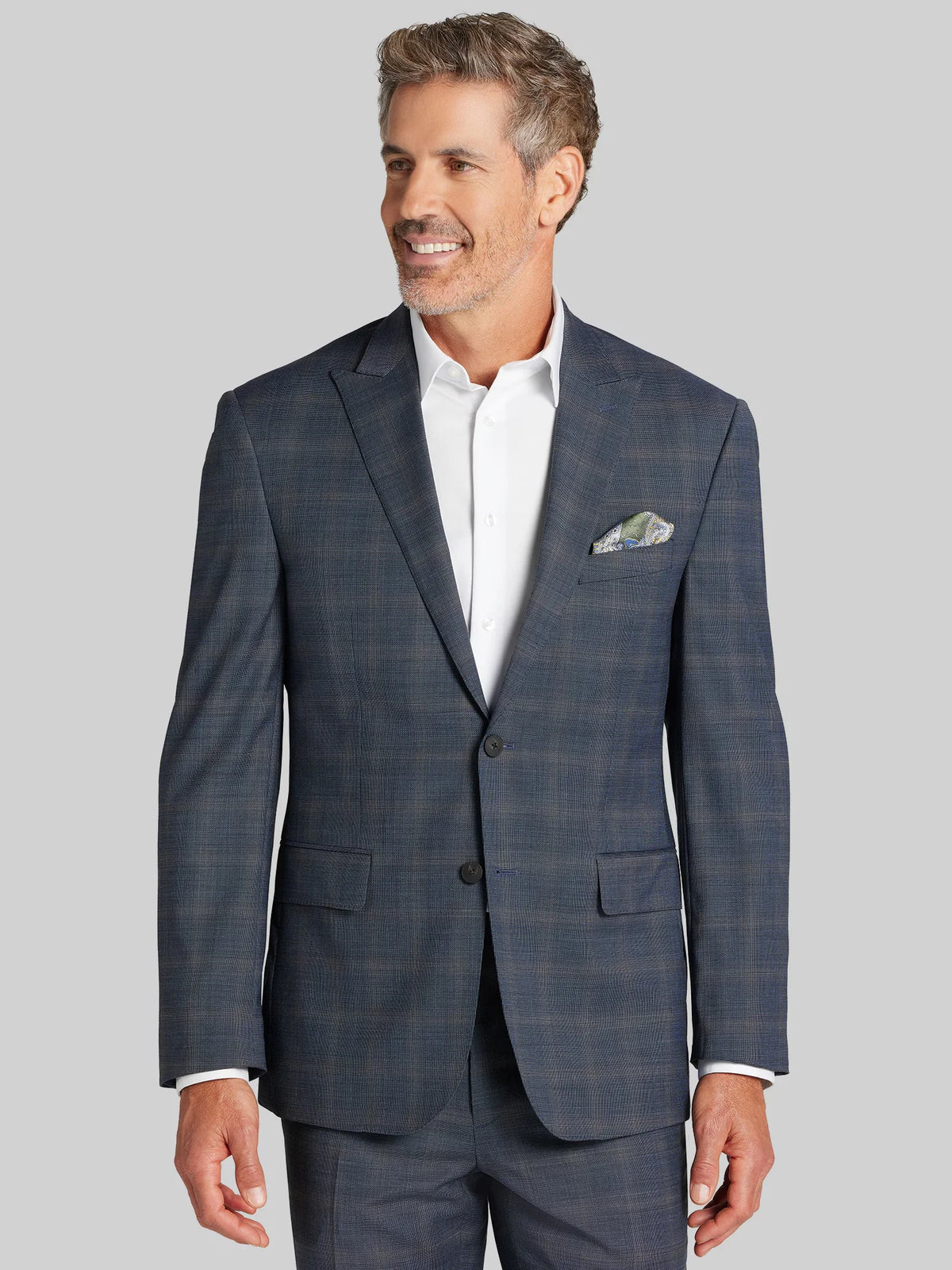 CHILLFLEX Modern Fit Plaid Suit Jacket