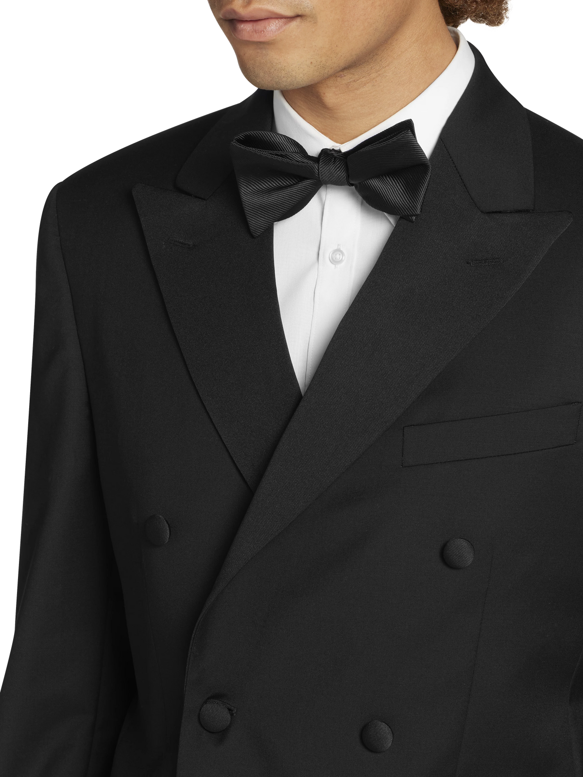 Slim Fit Double-Breasted 100% Wool Tuxedo