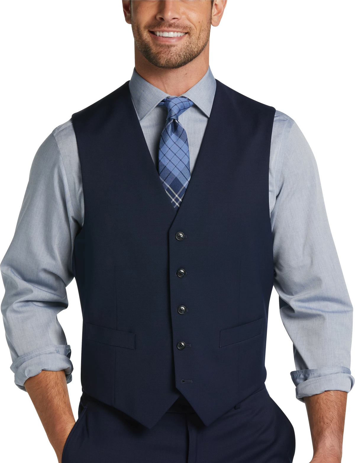 Modern Fit Premium Wool Blend Suit Vest