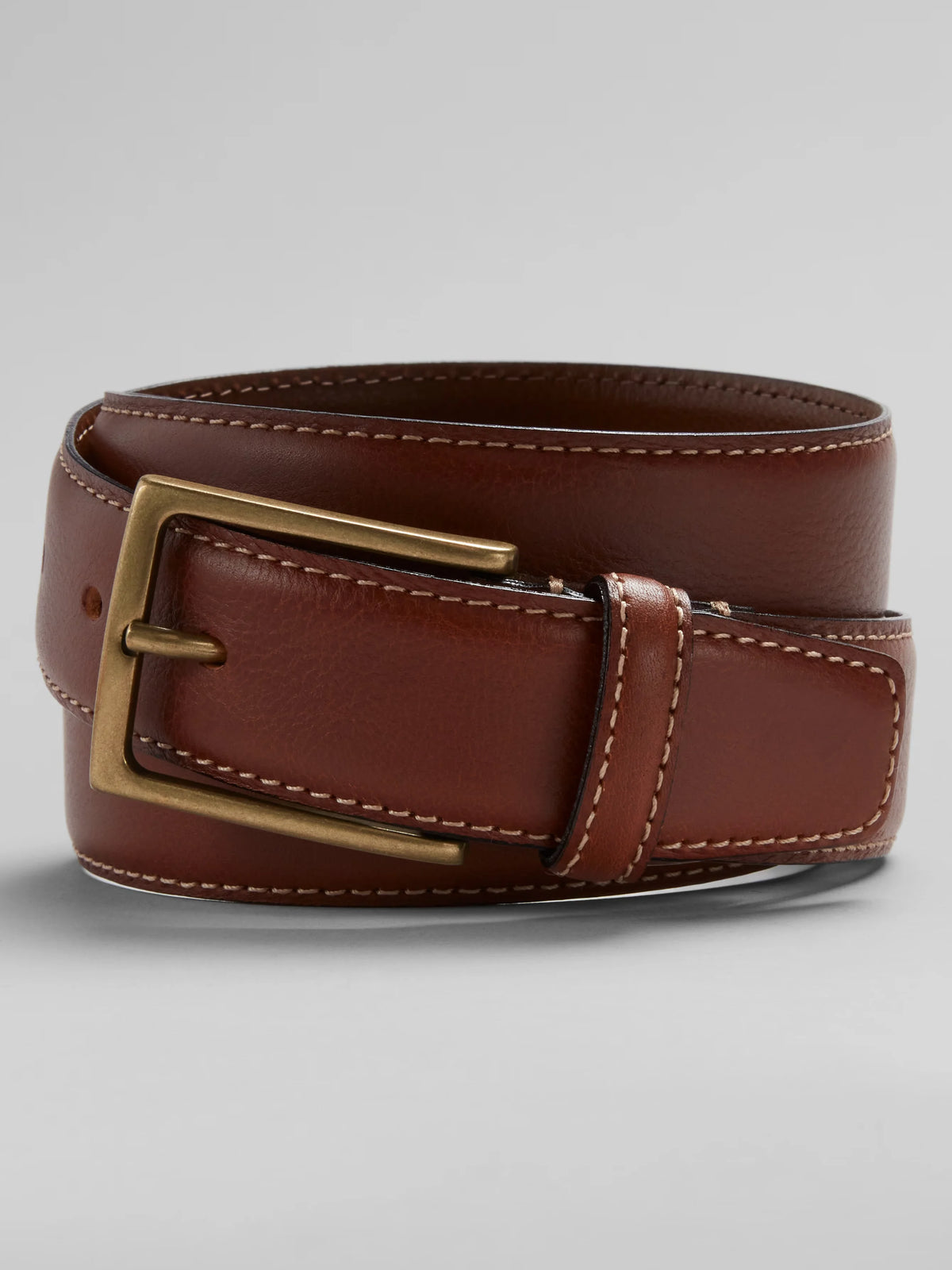 Feather Edge Antique Brass Buckle Belt