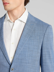 Skinny Fit Windowpane Suit Jacket